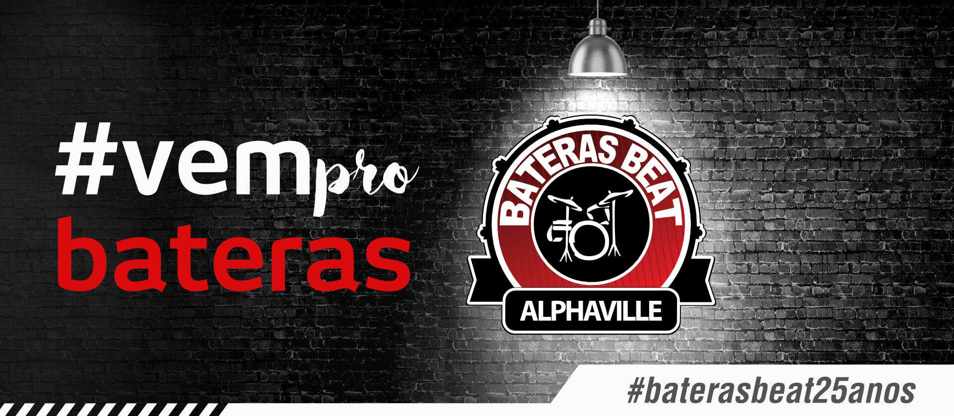 Banner #vemprobateras. Bateras Beat Alphaville. #baterasbeat 25 anos